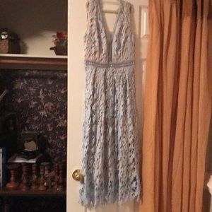 Romeo and Juliet Couture Light blue/tan dress